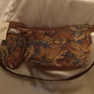 Lou Taylor  Two Zipper Handbag with Matching Coin Purse